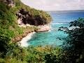 One of the many splendid splits of Lifou, Loyalty Islands, Lifou, New Caledonia, Oceania